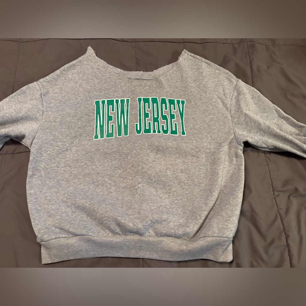 New Jersey Sweatshirt - intentionally cut around collar